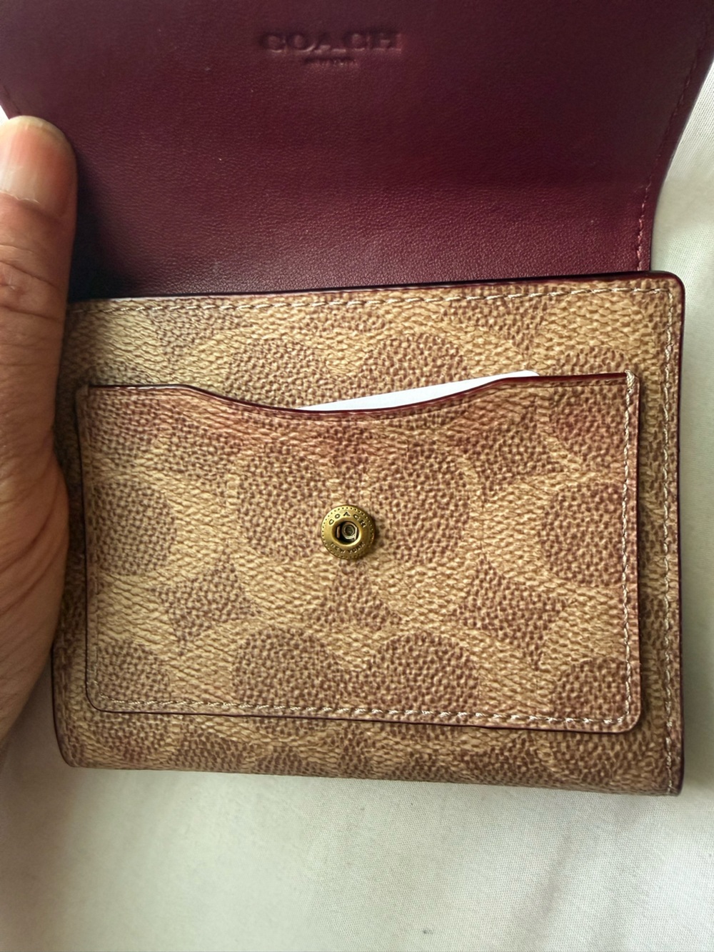 Coach Wyn Small Wallet in Colorblock Signature Canvas - Picture 6 of 12